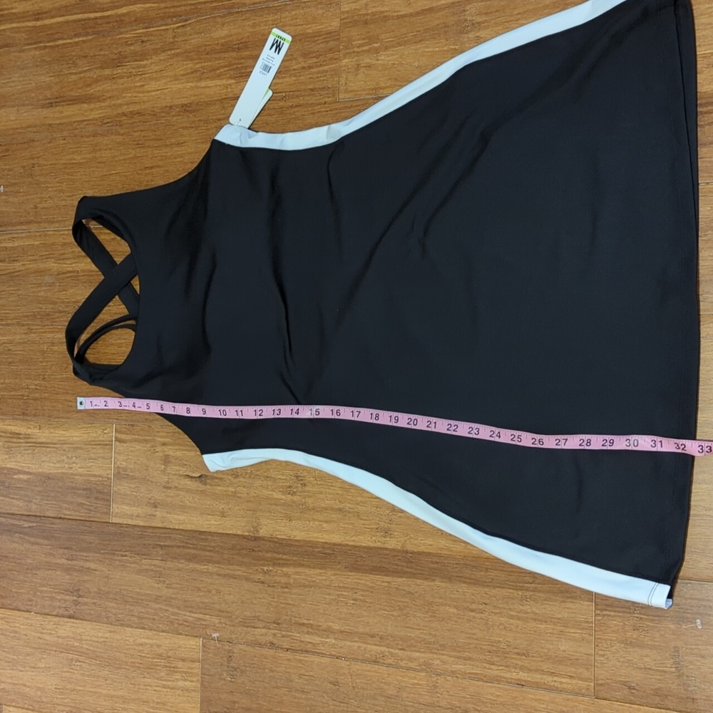 Nicole Miller Sport Black & White Athletic Dress With Shelf Bra - Picture 8 of 13